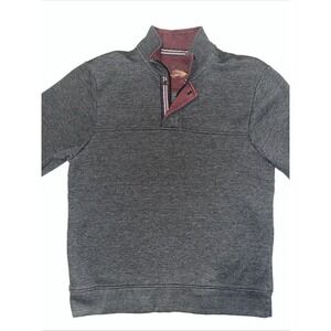 Orvis Cotton Signature Luxury Mens 1/4 Zip Pullover Knit Sweater Gray M